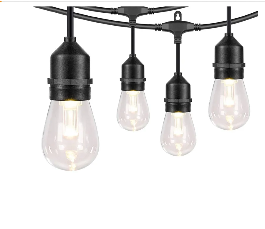 Luzes de Cordão LED Coloridas Vintage Edison Modernas S14