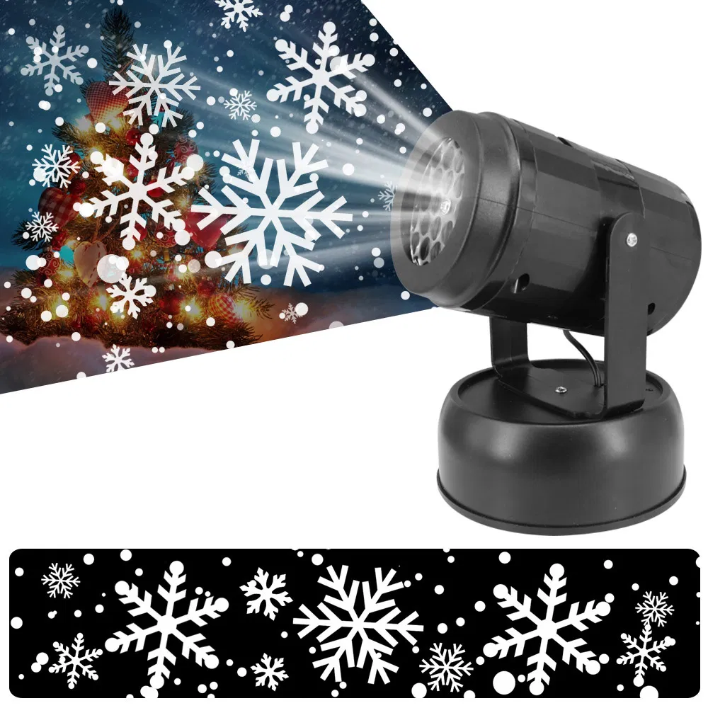 Projetor de Luz de Neve de Natal, Luz de Projeção de Floco de Neve LED Rotativa à Prova d'Água, Luz de Projeção de Natal LED