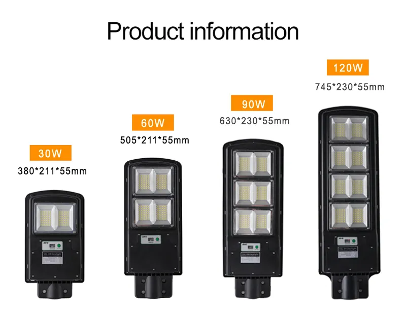 Iluminação de Segurança com Sensor de Movimento à Prova d'Água LED para Jardim Luzes de Rua Solares Externas