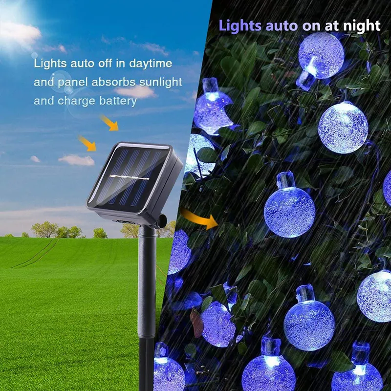 6.5m Luz 30-LED de Cordão 8-Modes Decorativa para Jardim e Caminho