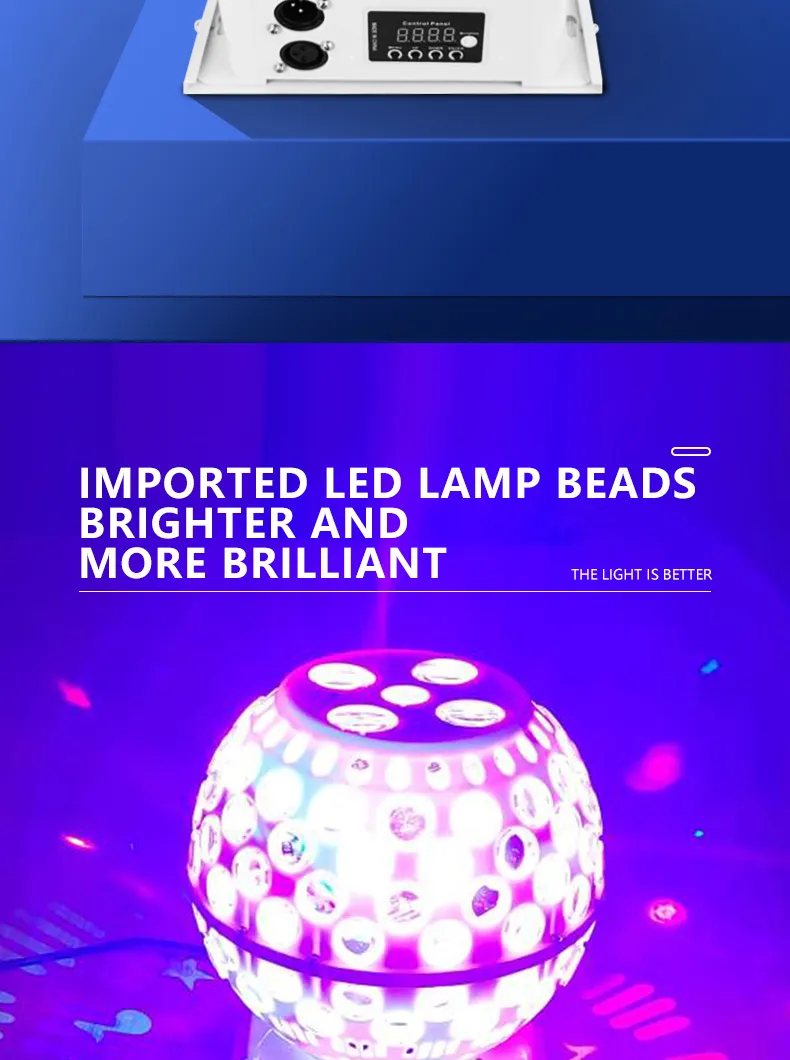 Bola de Cristal Mágica LED Luzes de Festa em Família Projetor a Laser RGB Controle de Som Luz Rotativa para Disco Natal DJ Bar KTV