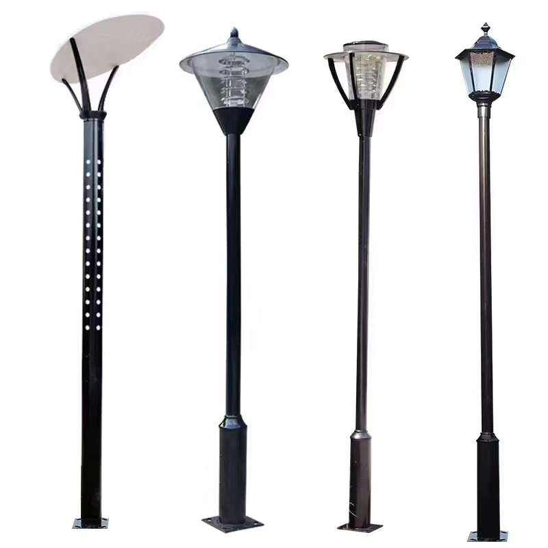Luminária de Jardim em Alumínio Preto Moderno com LED IP65 Lâmpada Solar para Caminho Externo