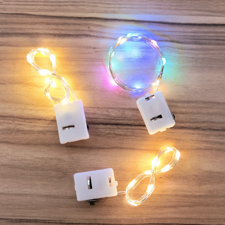 Luzes de Natal Mini Alimentadas por Bateria Fio de Cobre Luzes de Fada LED em Cordão para Casamento Festa de Natal