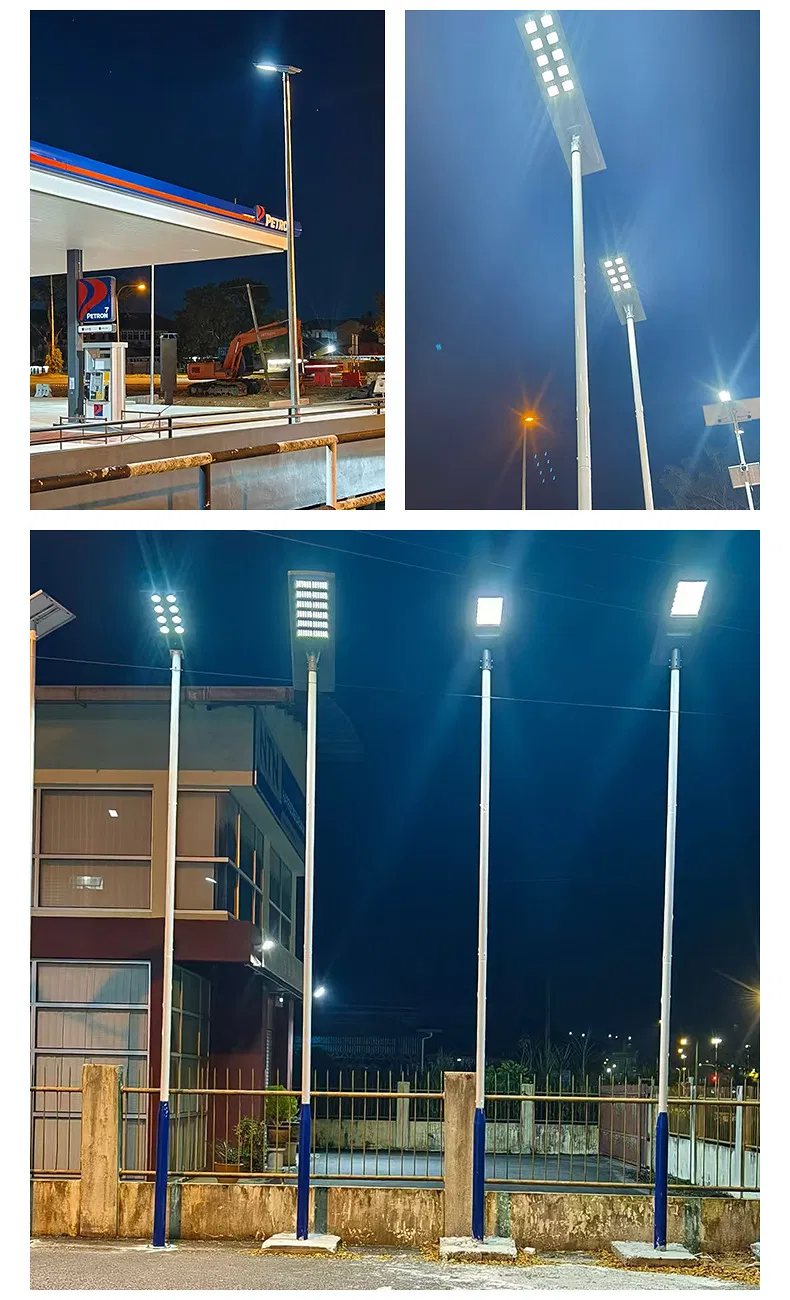 Lâmpadas de Rua de Alta Brilho com LED Solar, Controle Remoto, Sensor de Movimento, Farolas Solares