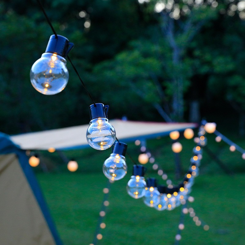 25 Luzes G40 Corda de Luzes Externa Bulbo Luz Decoração de Natal Luz de Corda Solar para Decoração de Jardim