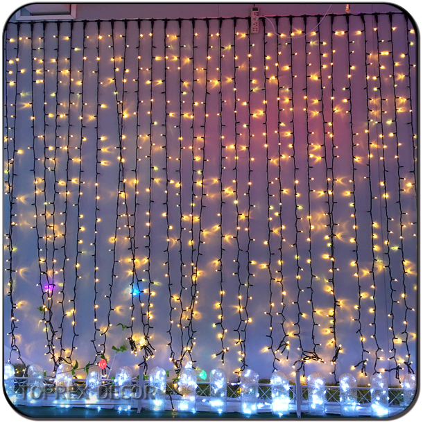 Cortinas Decoradas com Luzes de Fada Internas 2.0mmod Luzes de Cordão de PVC para Natal