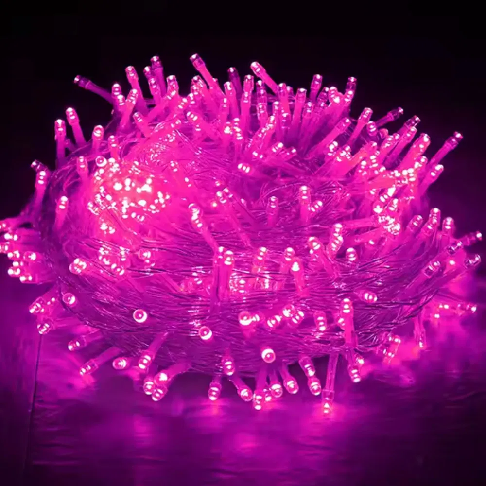 Decoração de Natal Solar Luzes de Natal LED Cordão de Luzes 100 Cordões de Luz LED 220V À prova d'água Opulenta Decoração de Festa de Casamento ao Ar Livre para as Férias
