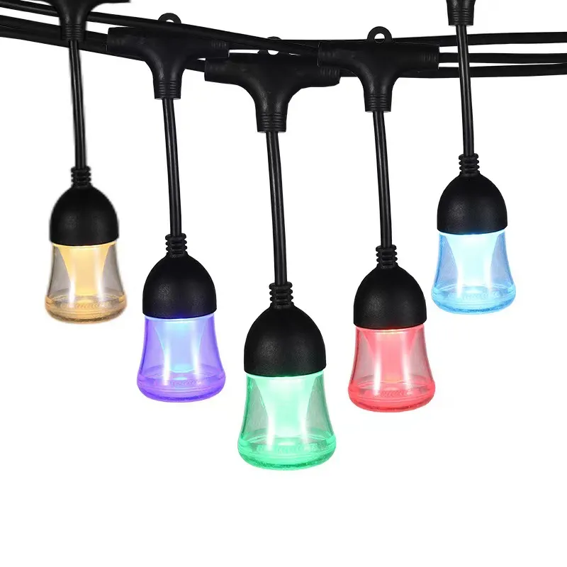 Luzes de Cordão LED Coloridas Vintage Edison Modernas S14