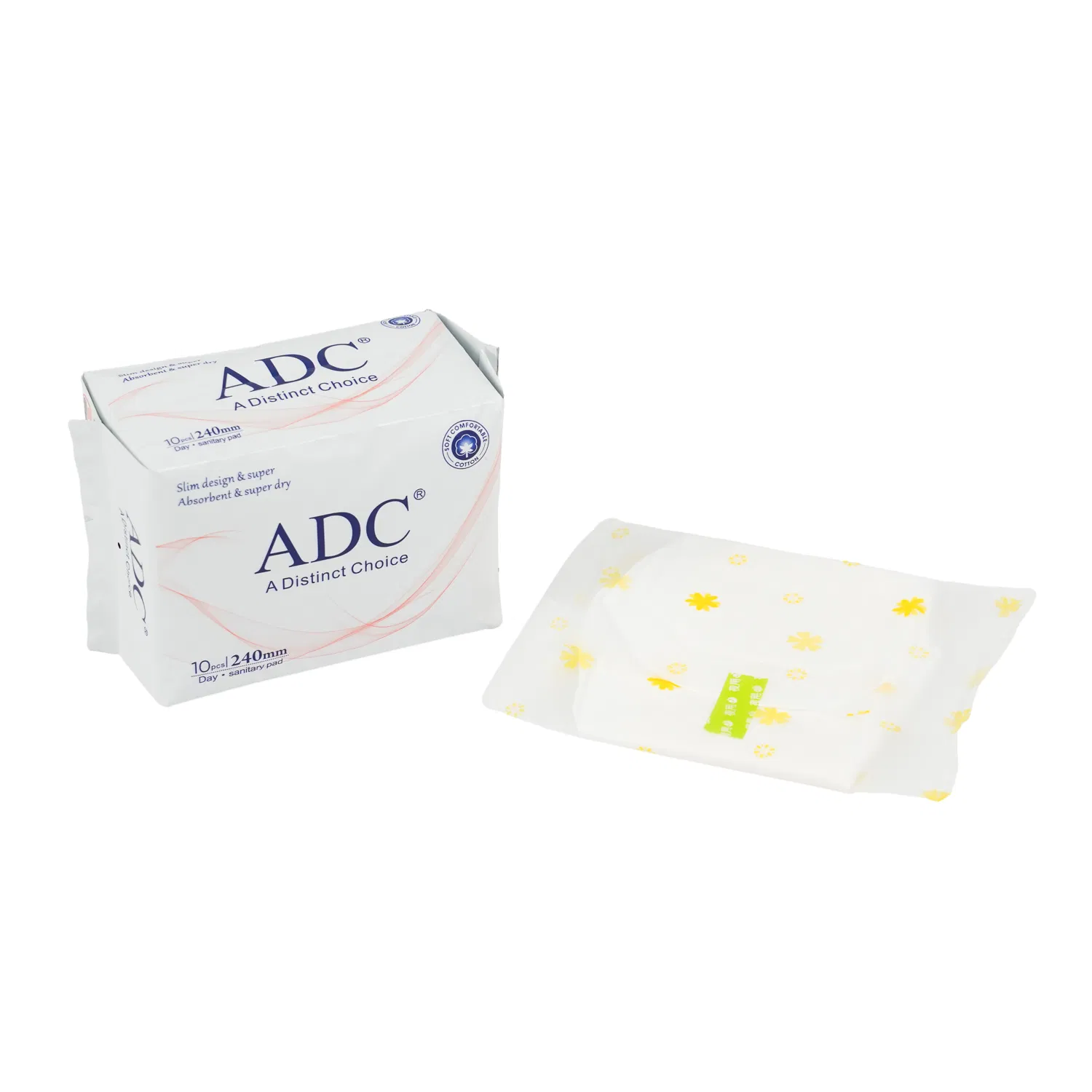 Toalla higiénica desechable de algodón ultra delgada para mujeres