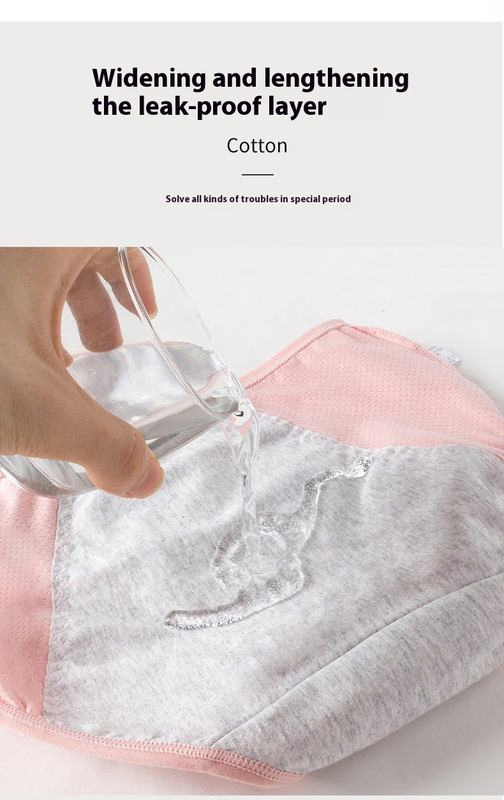 Fabricante OEM Personalizado Ecológico Impermeable de Alta Absorción Transpirable Calzoncillos Menstruales de Algodón para Mujeres y Niñas Jóvenes