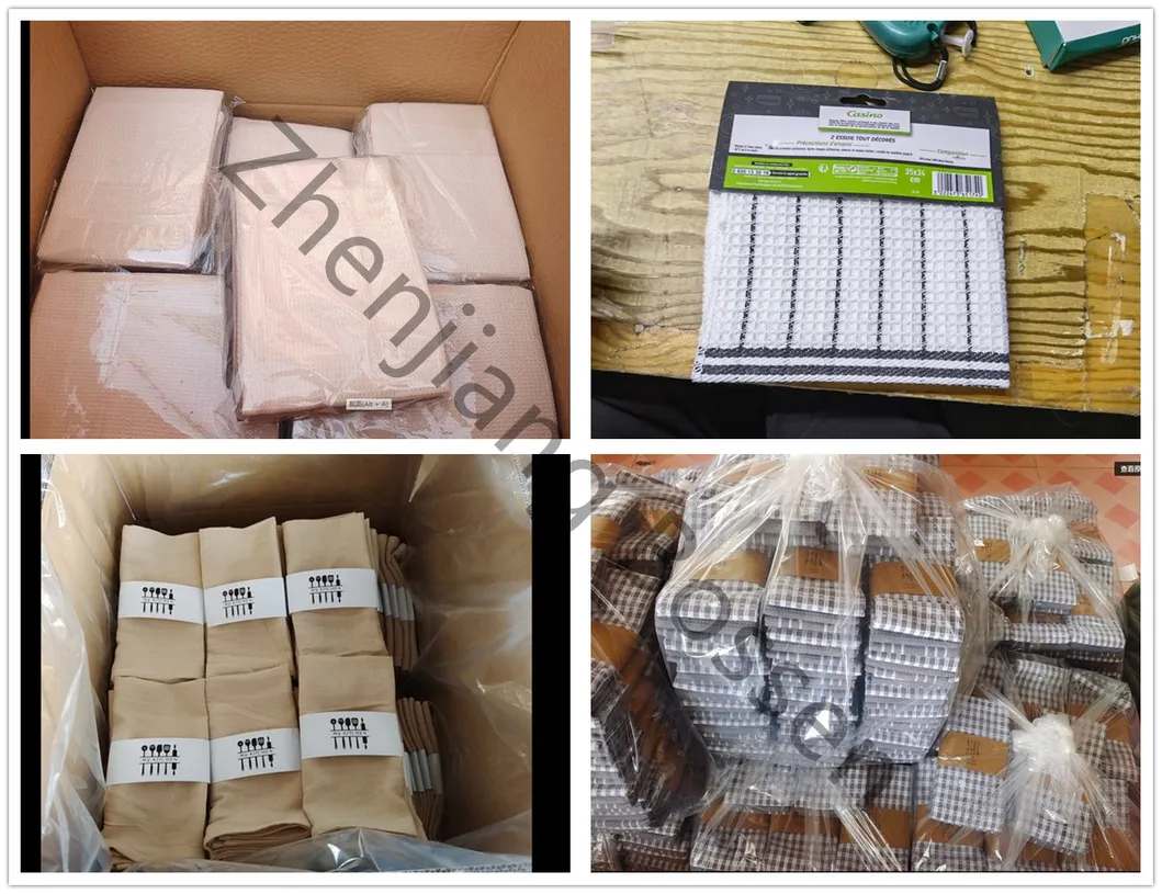 Toalla de té de algodón personalizada con logo de OEM impreso, paño de limpieza de cocina, paño para platos