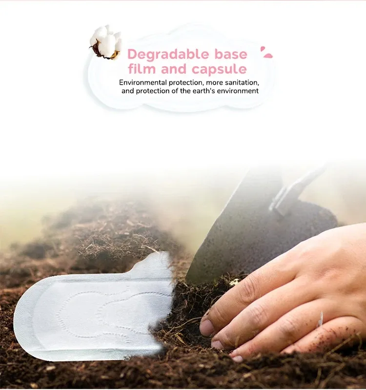 Toallas sanitarias desechables de algodón puro orgánico de alta absorbencia, biodegradables, suaves y no tejidas para mujeres