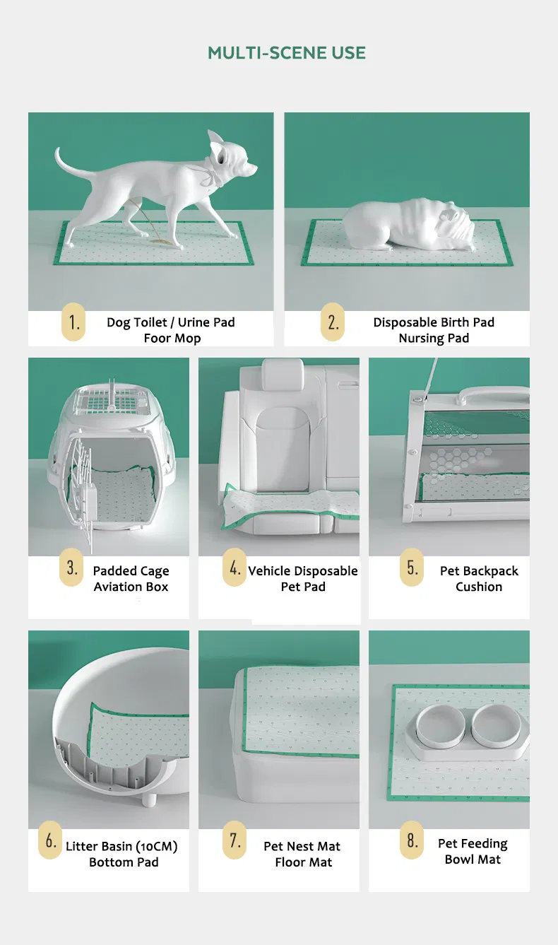 Aplicación de almohadillas desechables para animales