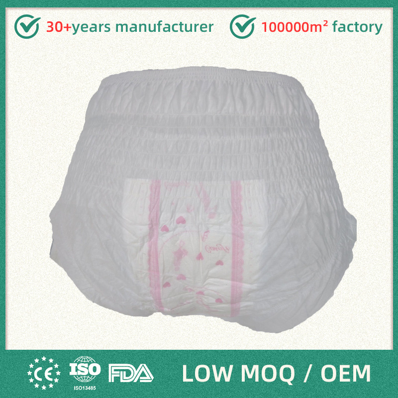 Pantalones desechables para adultos de uso regular durante la noche OEM&ODM, panties menstruales para mujeres, pantalones de entrenamiento suaves para la superficie, compresas sanitarias para mujeres durante la noche