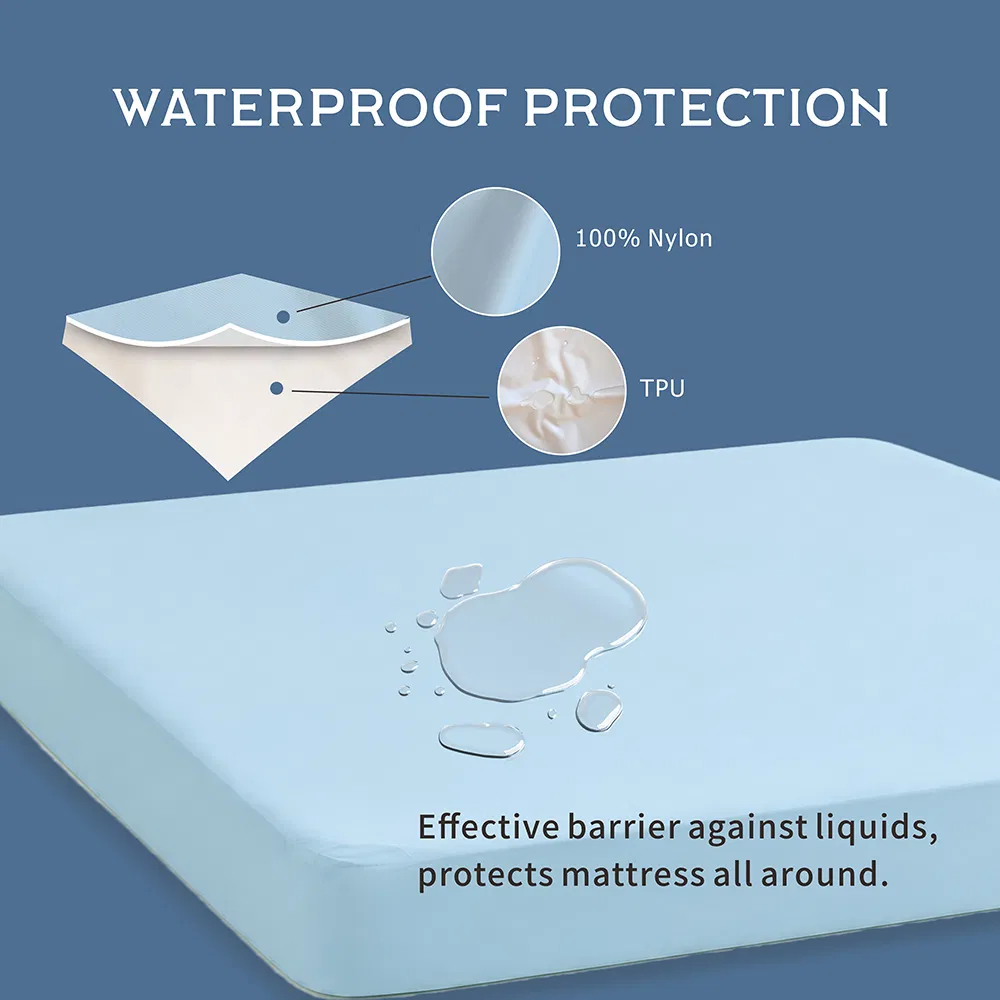 Funda de colchón impermeable y transpirable, lavable, protector de cama, refrigerante