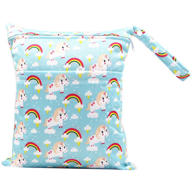 Bolsa impermeable pequeña reutilizable para cosméticos, maquillaje, almohadillas sanitarias, pañales de lactancia, toallitas, pouch pequeño para pañales de tela
