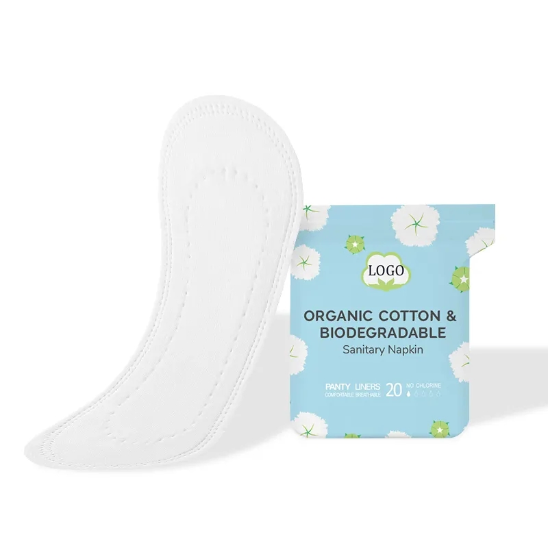 Toallas sanitarias desechables de algodón puro orgánico de alta absorbencia, biodegradables, suaves y no tejidas para mujeres