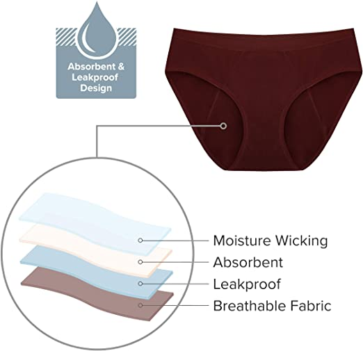 Alta elasticidad transpirable 4 capas a prueba de fugas impermeables para el posparto y la menstruación
