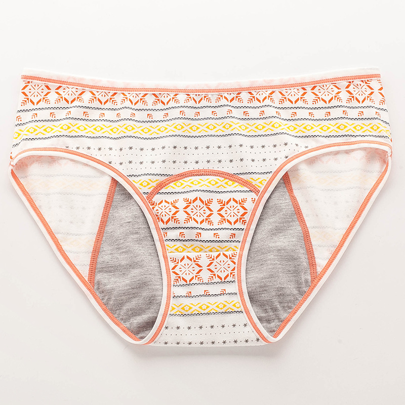 Pantalones fisiológicos a prueba de fugas con patrón floral de gran tamaño para mujeres