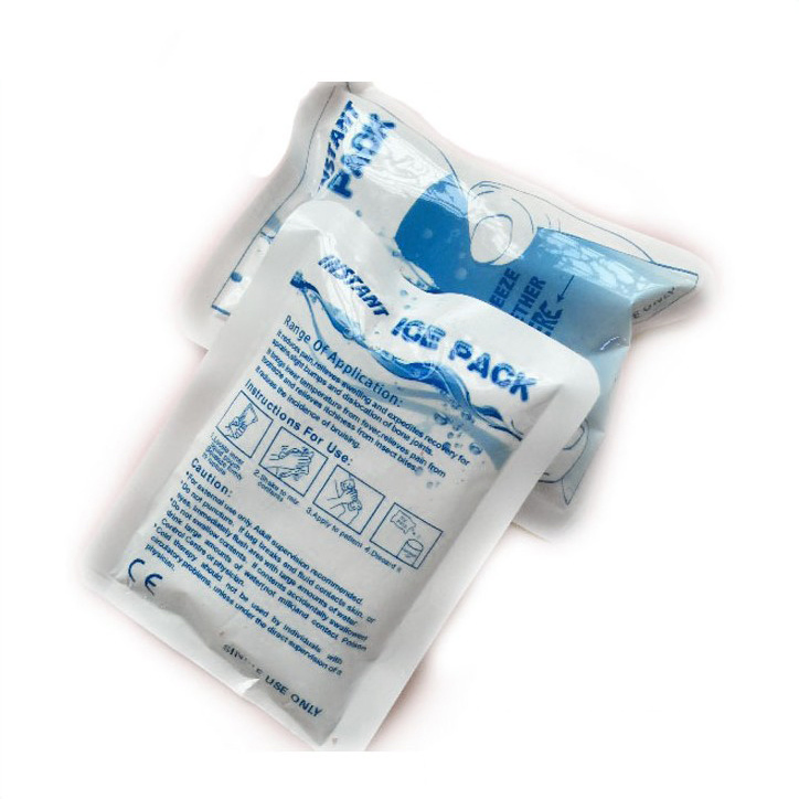 Bolsa de hielo desechable impresa personalizada compresa fría instantánea rápida