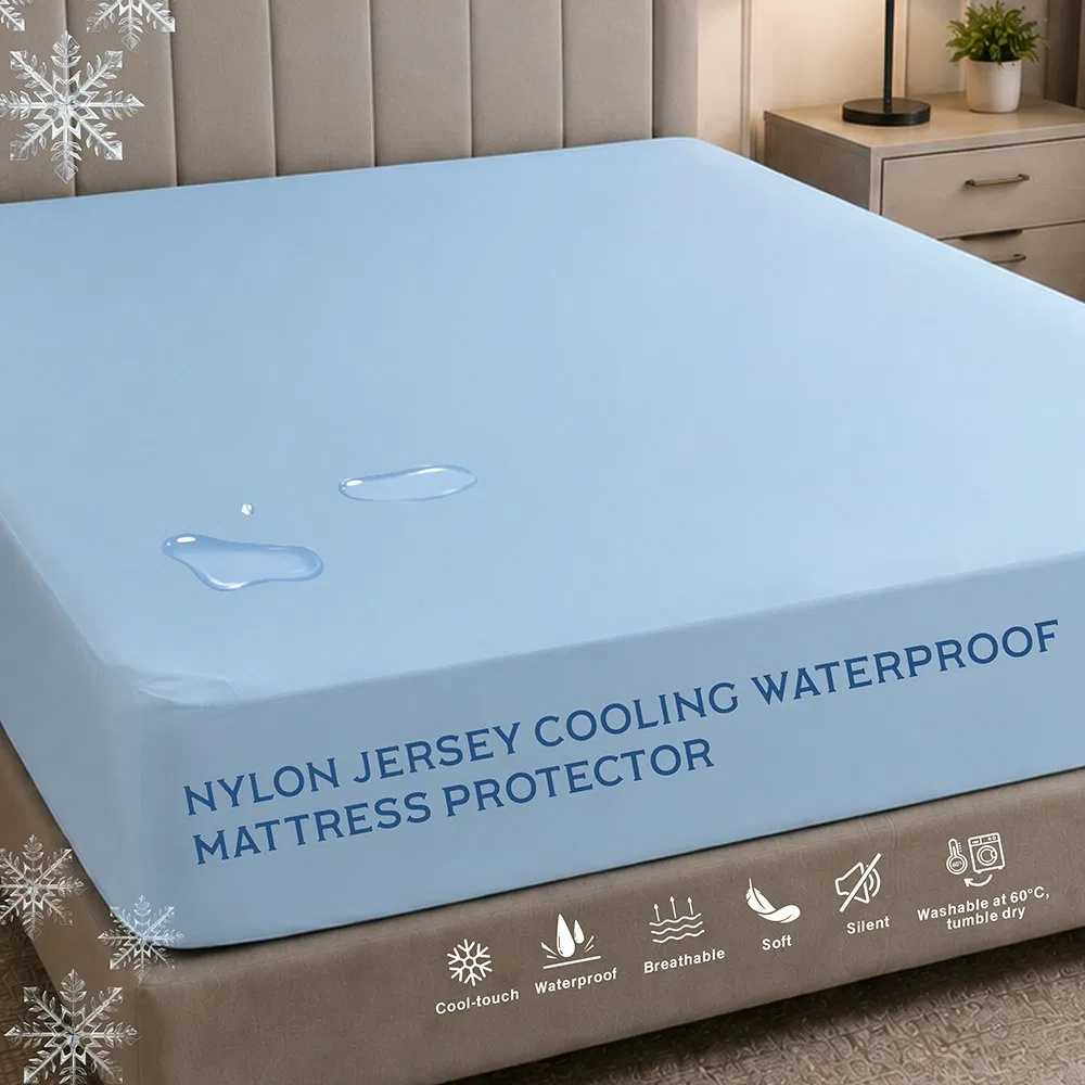 Funda de colchón impermeable y transpirable, lavable, protector de cama, refrigerante