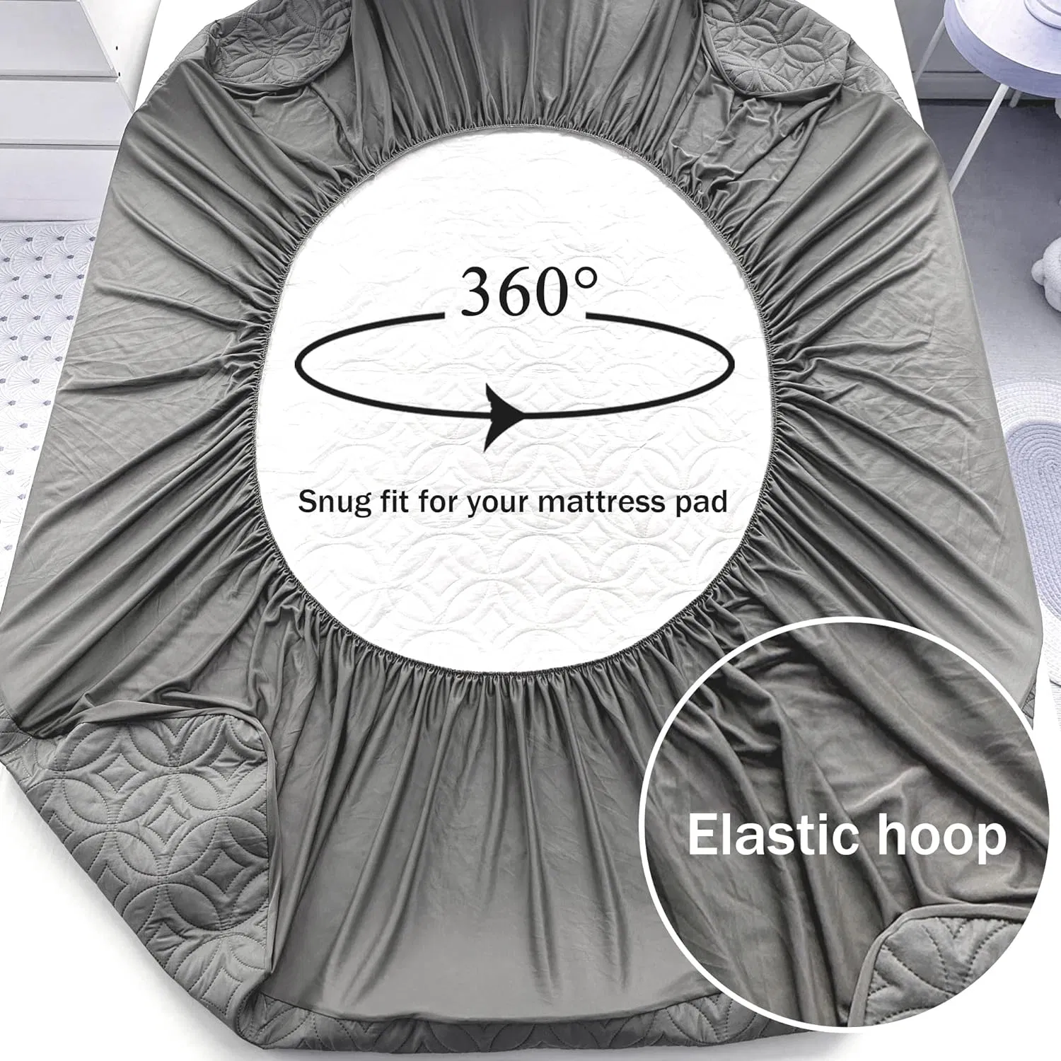 Protector de colchón impermeable de alta calidad, topper transpirable para cama