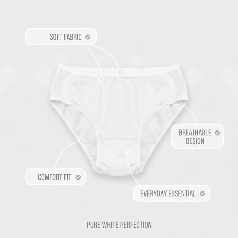100PCS Ropa interior desechable de algodón para mujeres, panties suaves para maternidad, hospital y viaje
