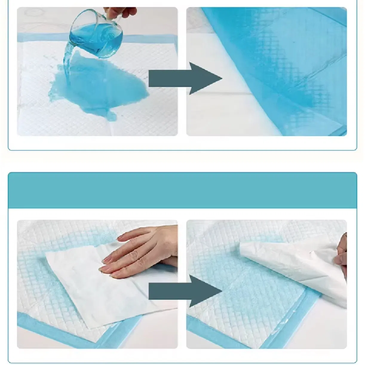Pañales para perros y cachorros biodegradables, súper absorbentes, antideslizantes, de lino, papel de madera, impermeables, para gatos, de bambú