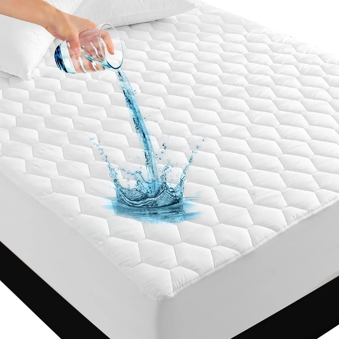 Funda de cama impermeable de alta calidad para hotel, villa y protector de colchón para el hogar