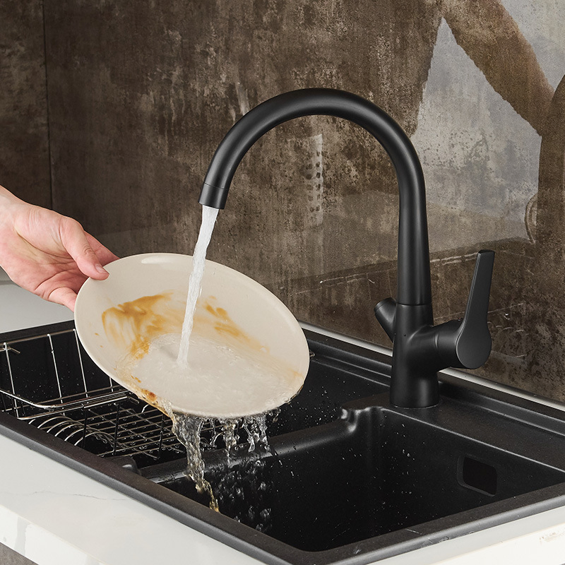 Grifo de lavabo de diseño único 3 para baño, grifo de agua de lavabo con doble manija, acabado en cromo, grifo de lavabo de bronce negro