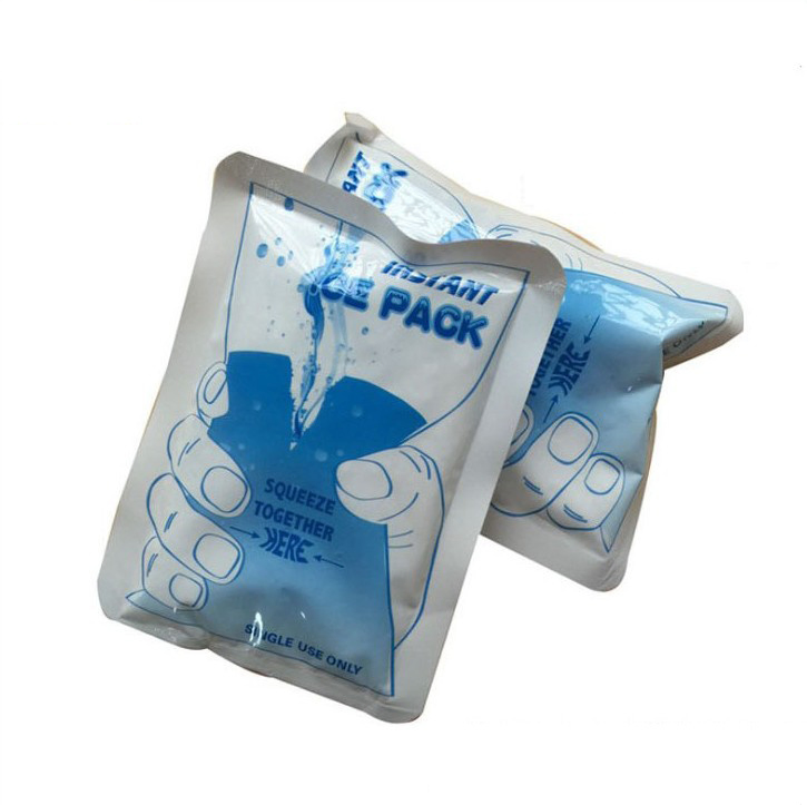 Bolsa de hielo desechable impresa personalizada compresa fría instantánea rápida