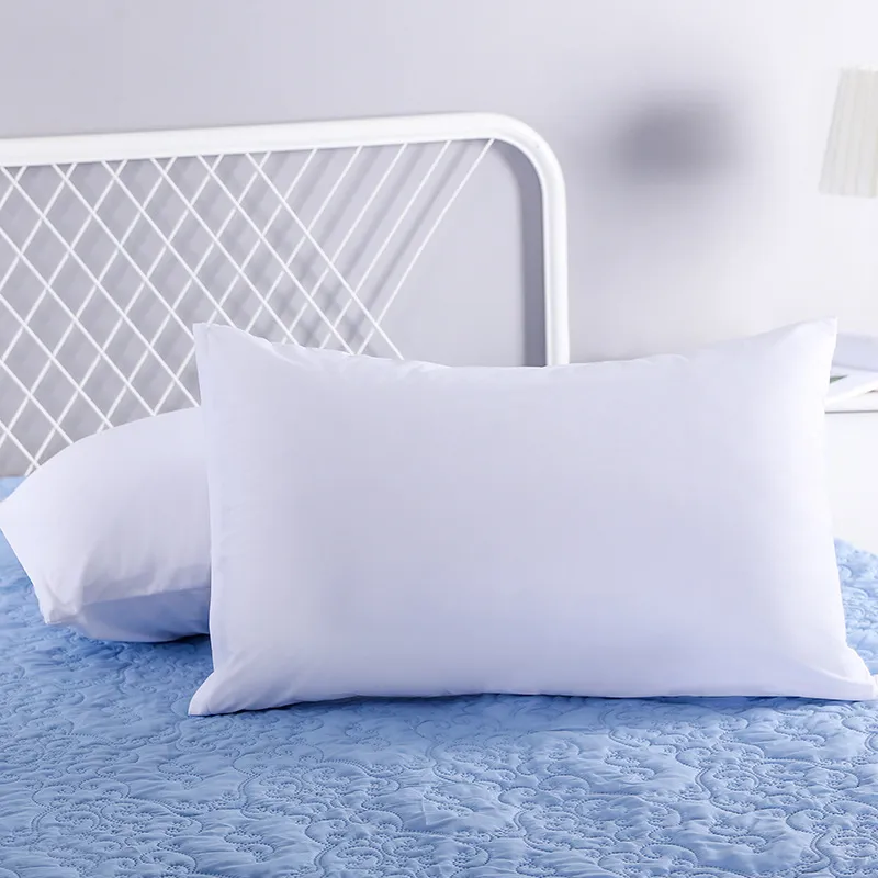Gris Azul Rosa Marrón Blanco Recyclable Jersey a Prueba de Derrames Impermeable Protector de Almohada