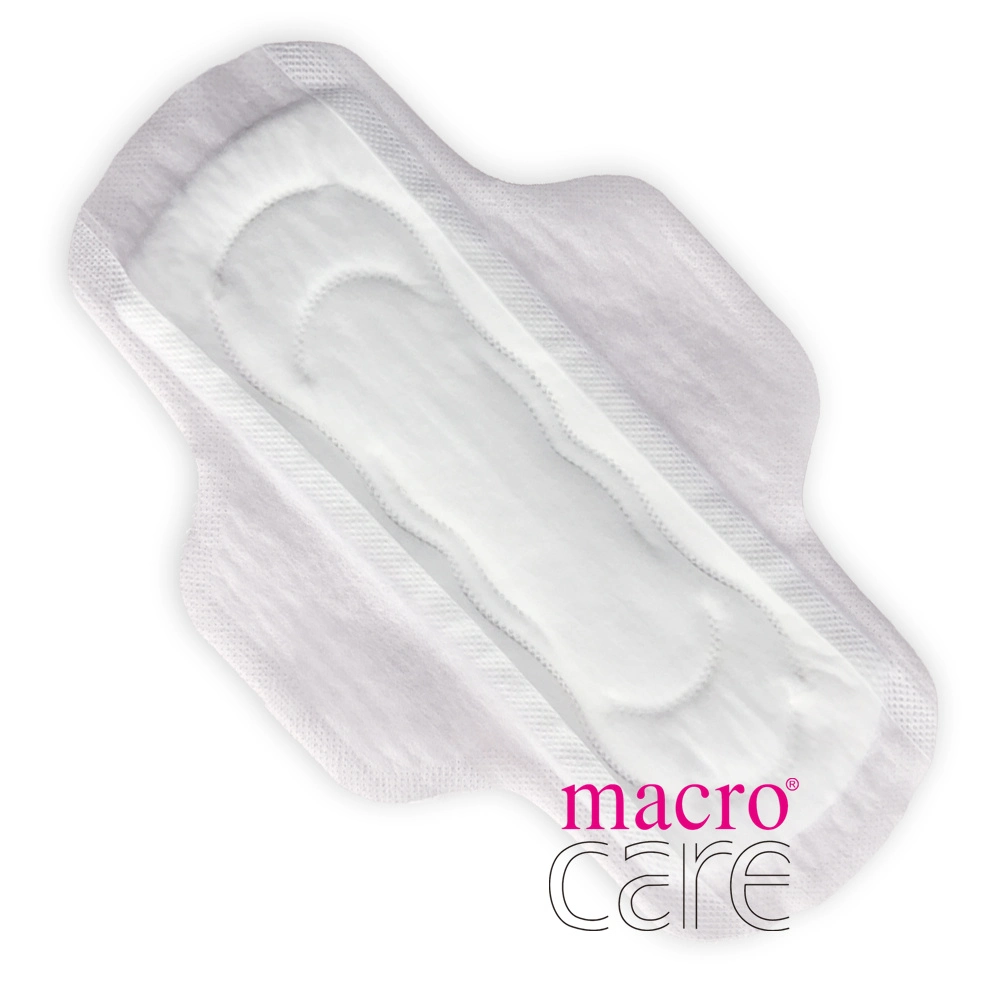 Fabricante de toallas sanitarias desechables de algodón maxi para mujeres Macrocare