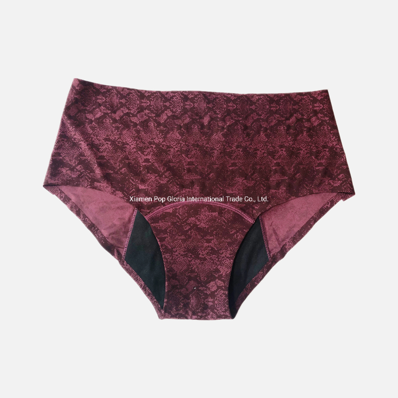 Intiflower 129 Mayorista de Ropa Interior Menstrual de Cuatro Capas a Prueba de Fugas y Absorbente Sin Costuras de Talla Grande con Cintura Alta para Mujeres