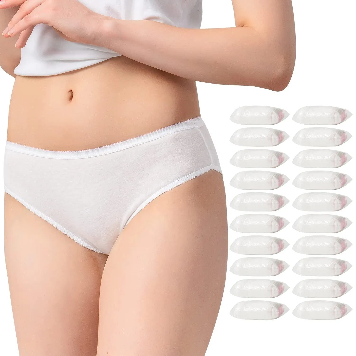 Ropa interior desechable para el posparto, algodón, pantalones de maternidad de cintura alta para mujeres
