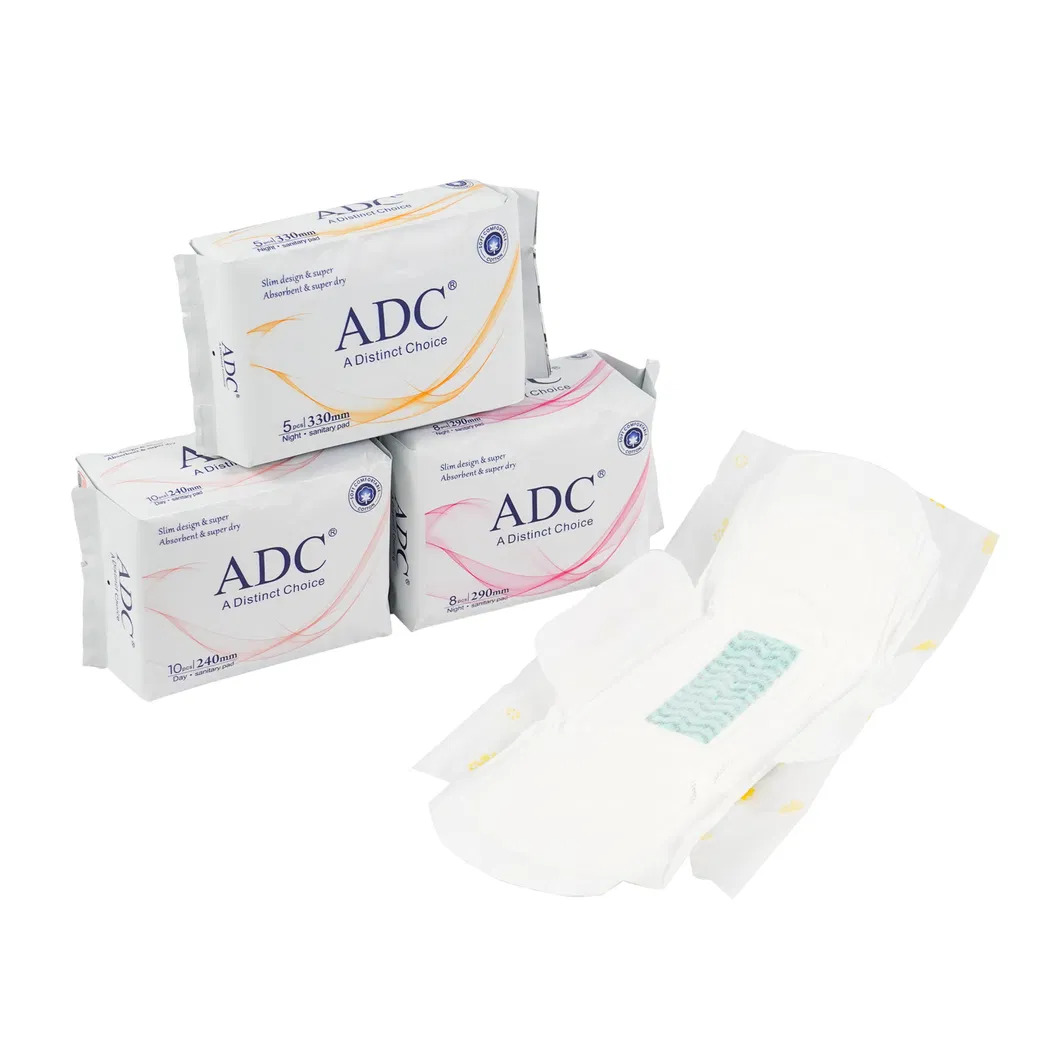 Compresa desechable suave con alas para mujeres