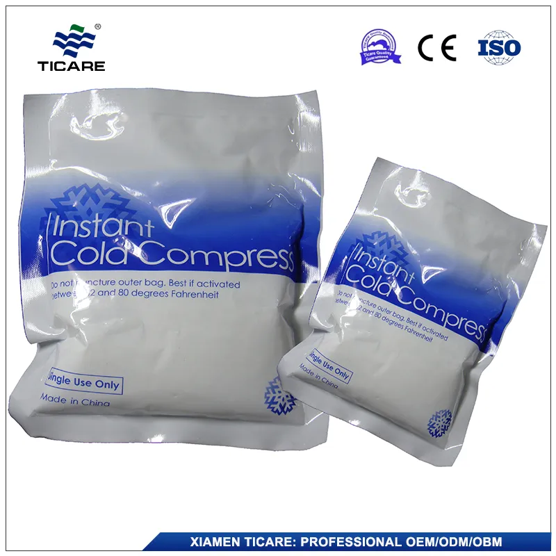 Compresa de hielo desechable de un solo uso para primeros auxilios