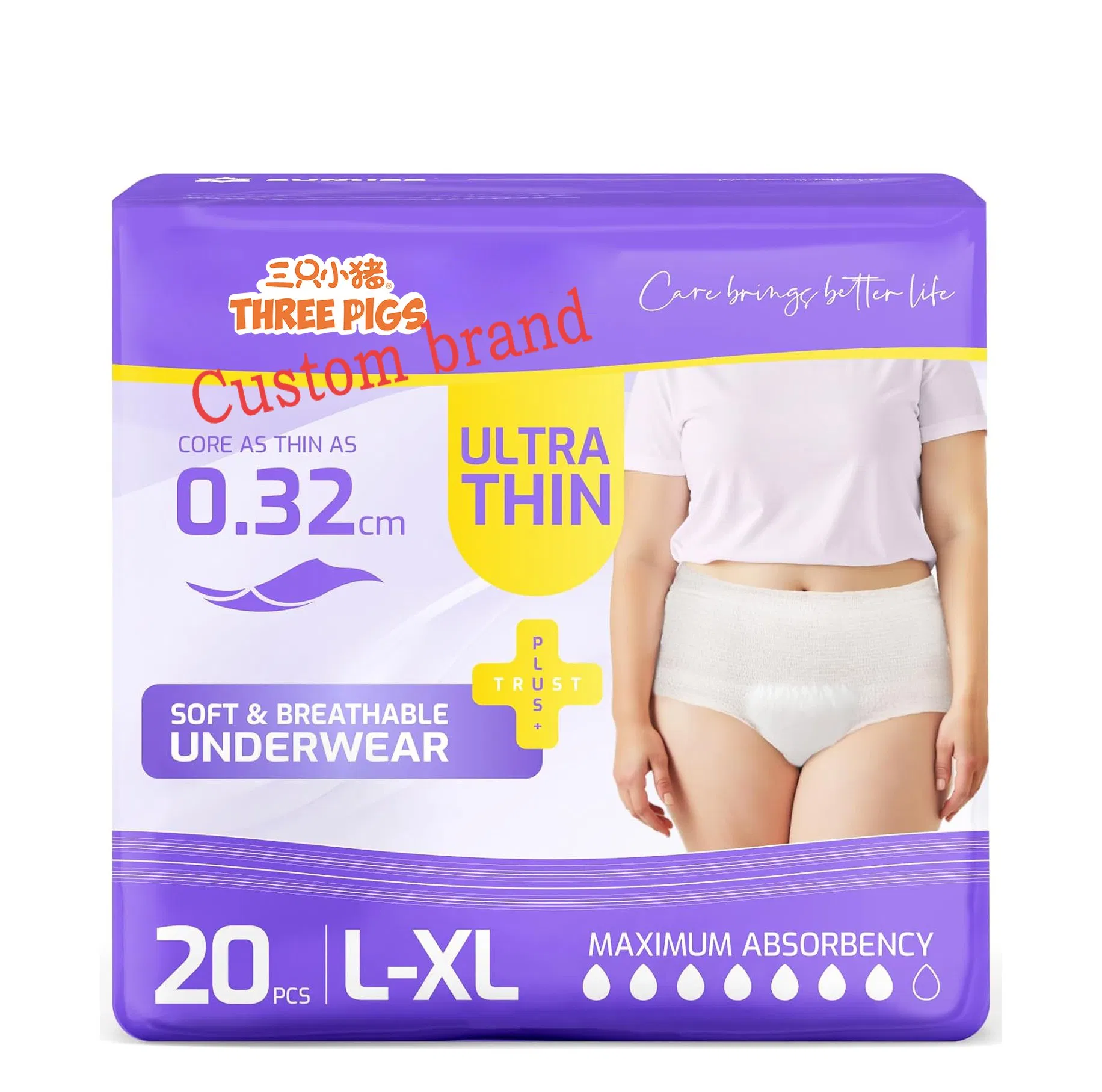 Tres Cerditos Ropa Interior Menstrual para Adultas con Muestras Gratis