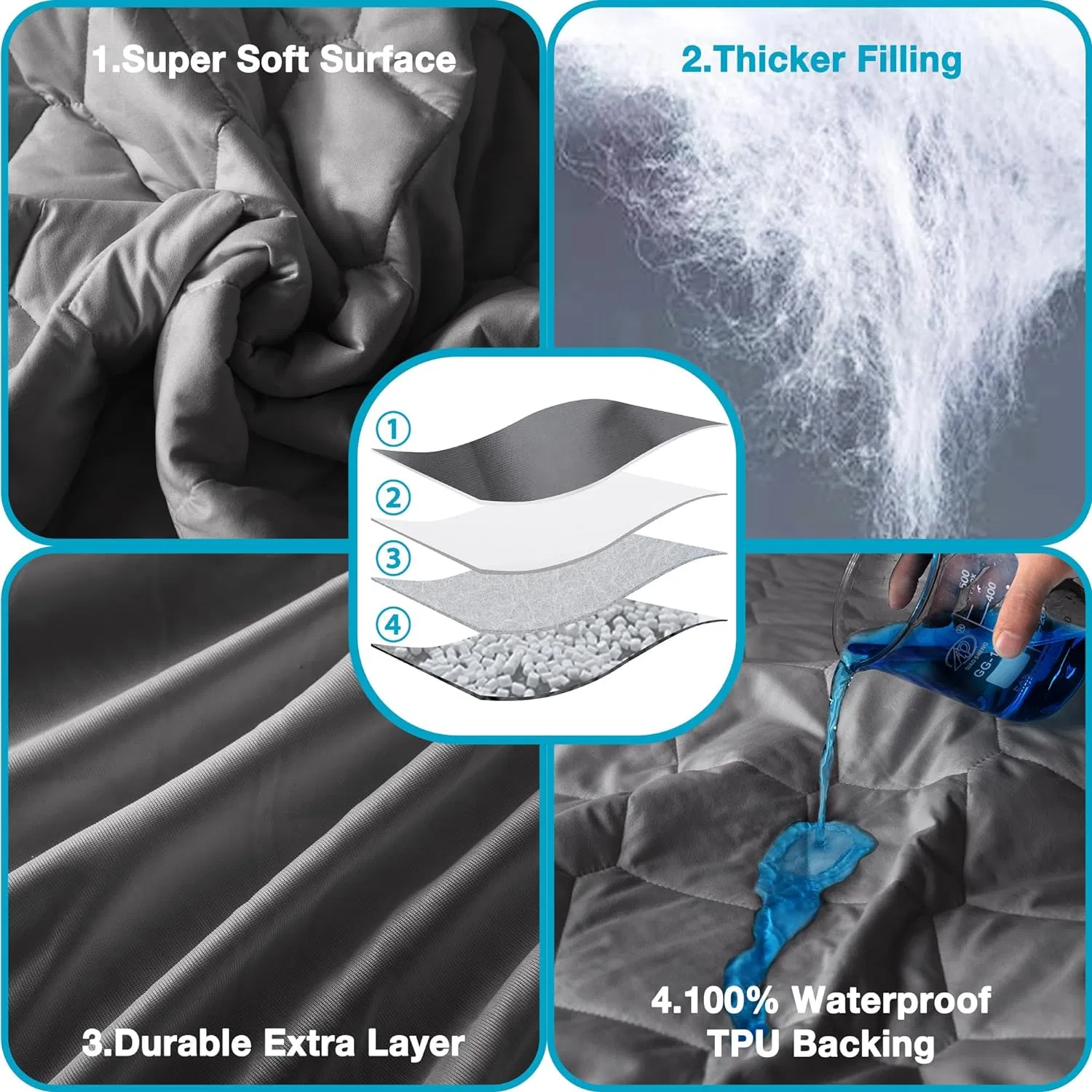 Protector de colchón impermeable ecológico, protector de colchón transpirable para adultos