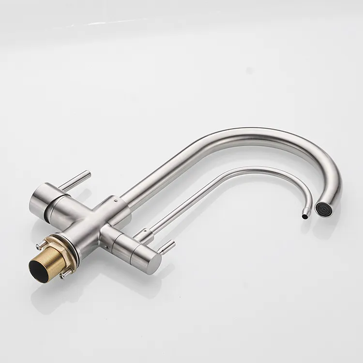 Grifo de lavabo de baño de doble manija de latón macizo en negro mate grifo del Reino Unido