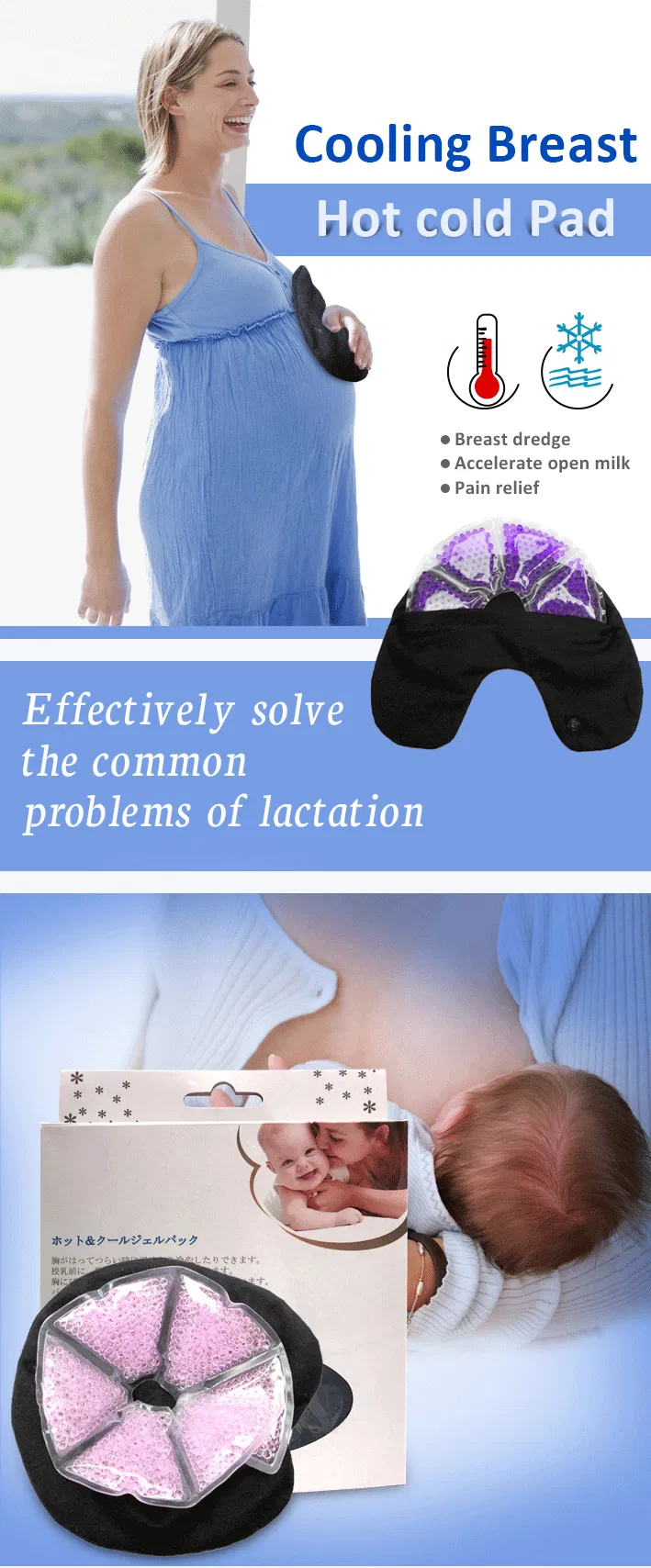 Compresa caliente y fría para terapia de senos