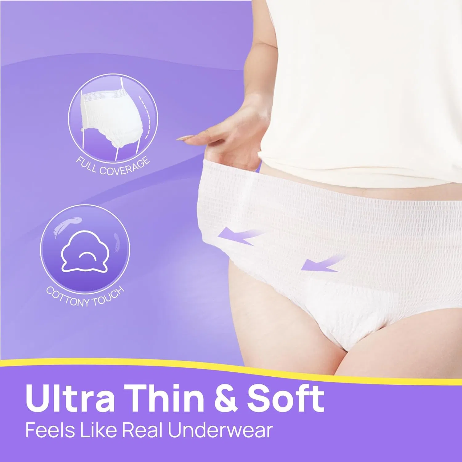 Tres Cerditos Ropa Interior Menstrual para Adultas con Muestras Gratis