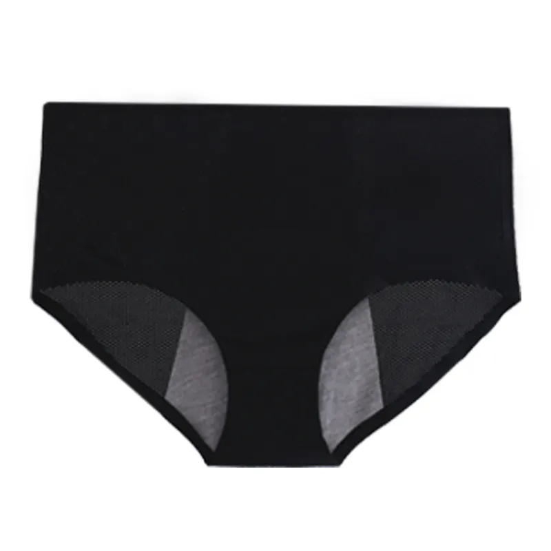 Bragas fisiológicas de cintura alta para mujer, de talla grande, a prueba de fugas