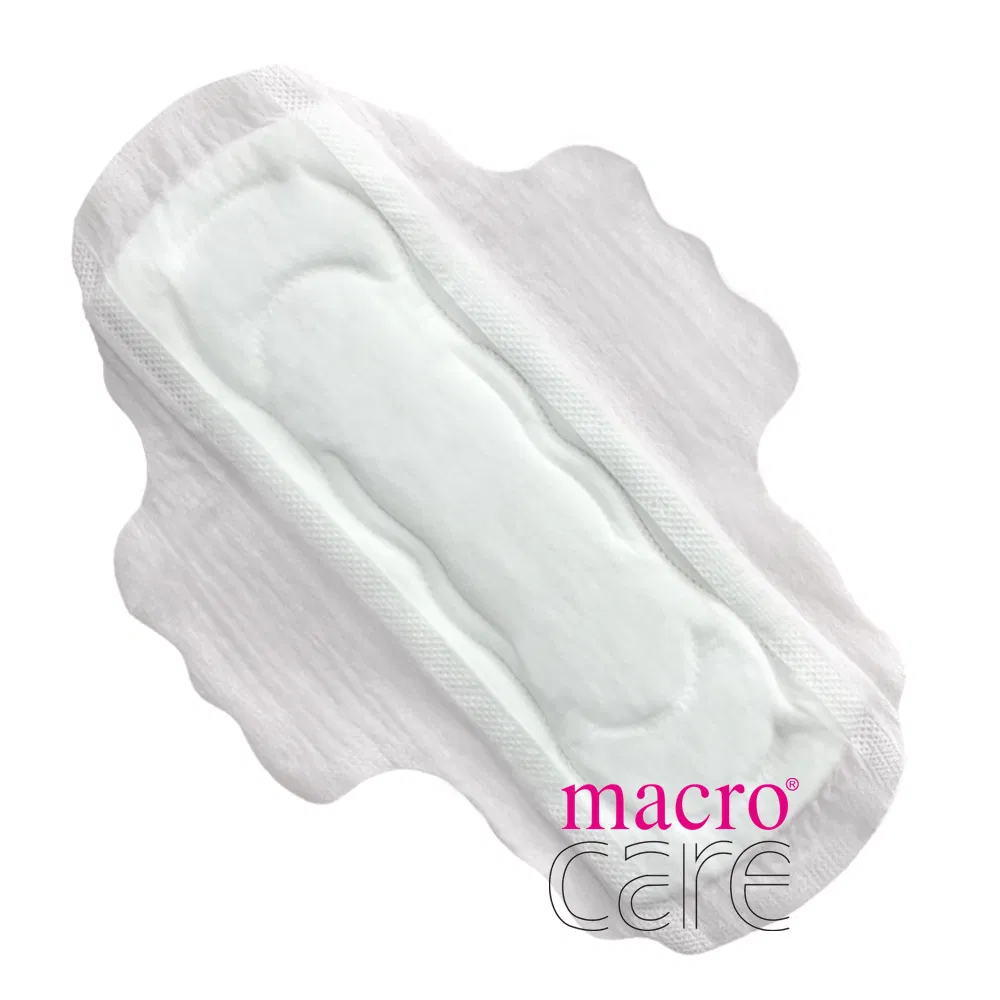 Fabricante de toallas sanitarias desechables de algodón maxi para mujeres Macrocare