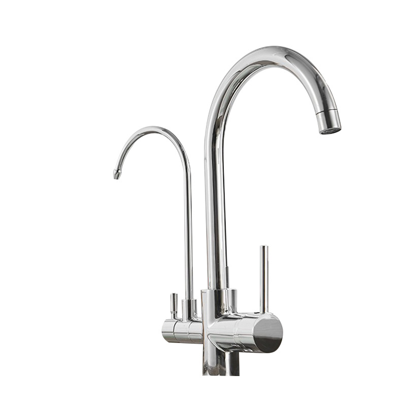 Grifo de lavabo de baño de doble manija de latón macizo en negro mate grifo del Reino Unido