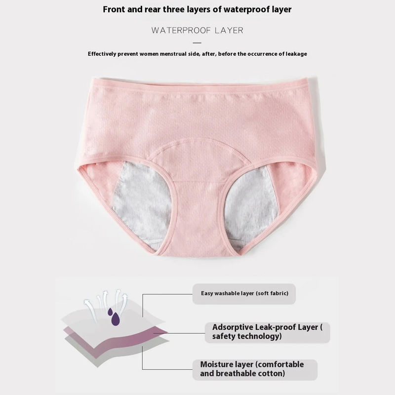 Fabricante OEM Personalizado Ecológico Impermeable de Alta Absorción Transpirable Calzoncillos Menstruales de Algodón para Mujeres y Niñas Jóvenes