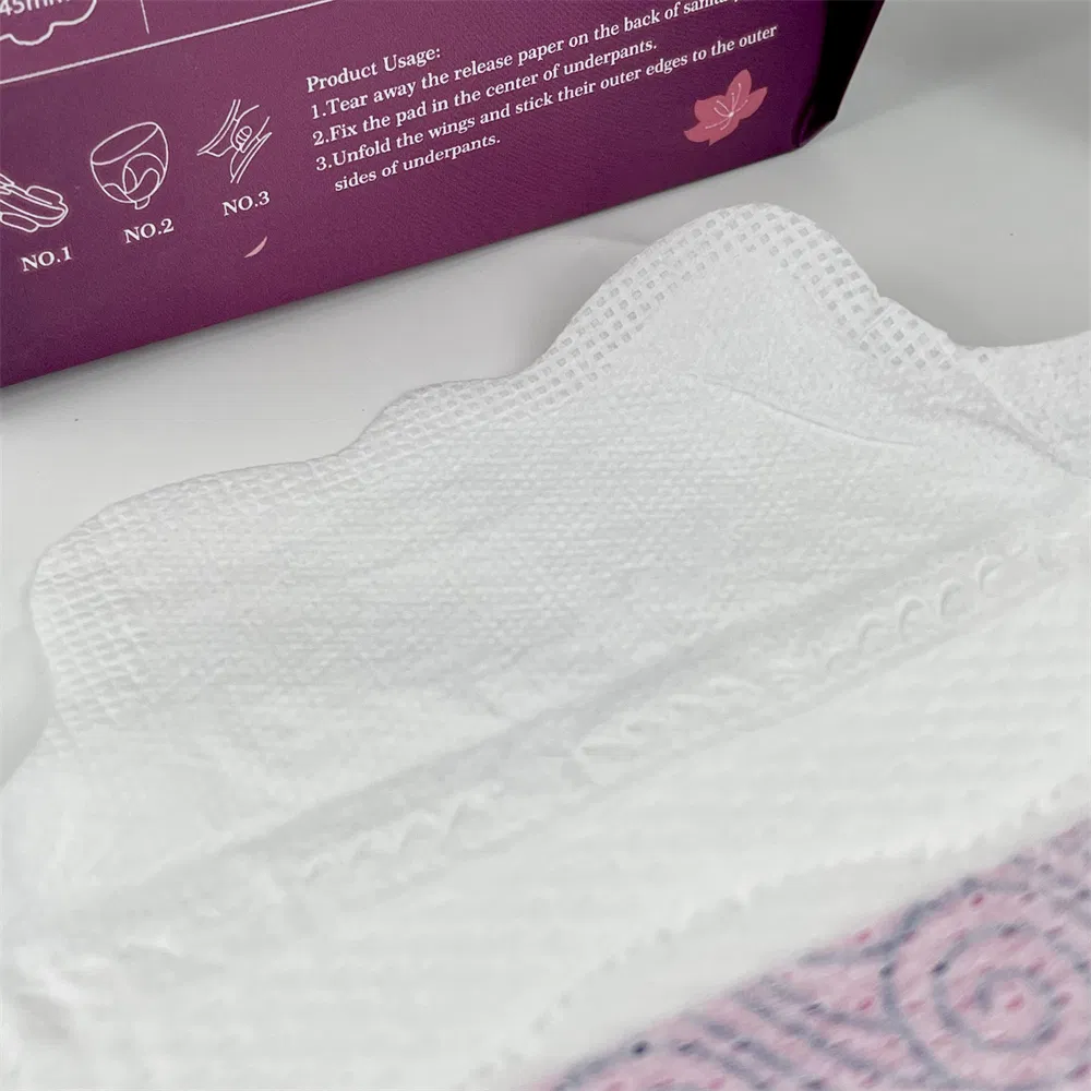 Núcleo de papel ODM Sap transpirable para mujeres, etiqueta privada de compresas orgánicas