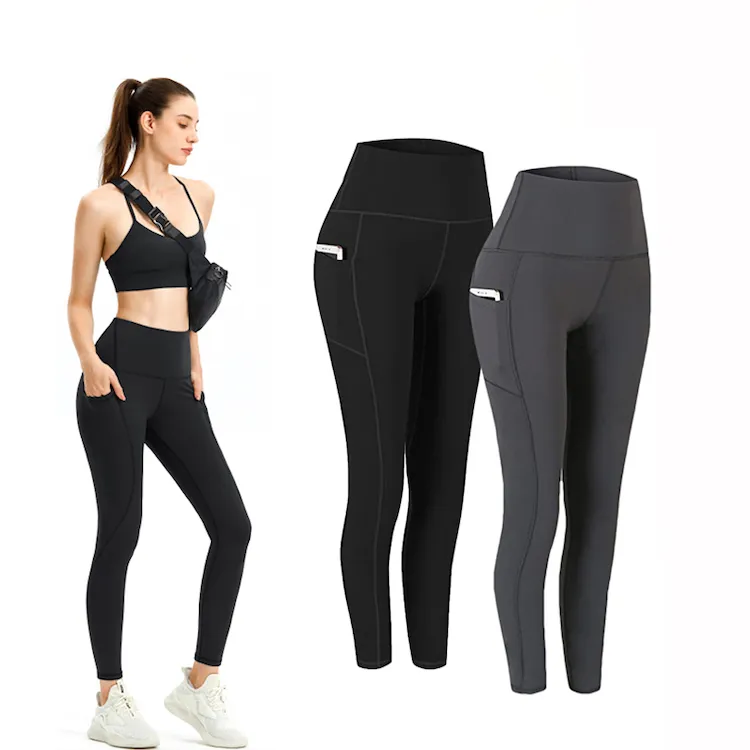 Leggings deportivos negros lisos