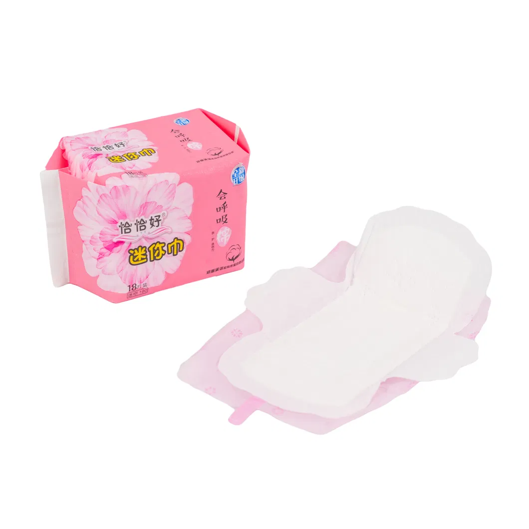 Compresa desechable suave con alas para mujeres