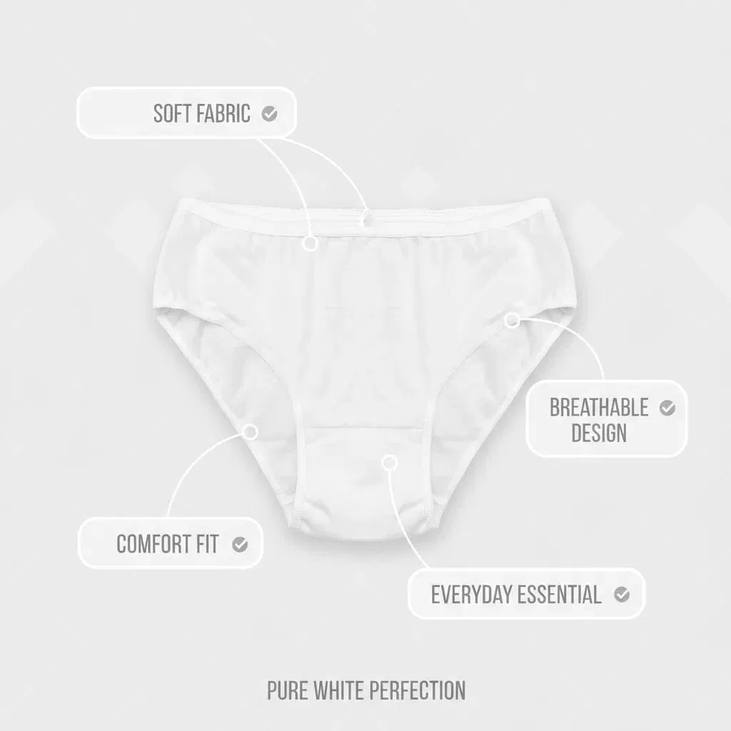100PCS Ropa interior desechable de algodón para mujeres, panties suaves para maternidad, hospital y viaje